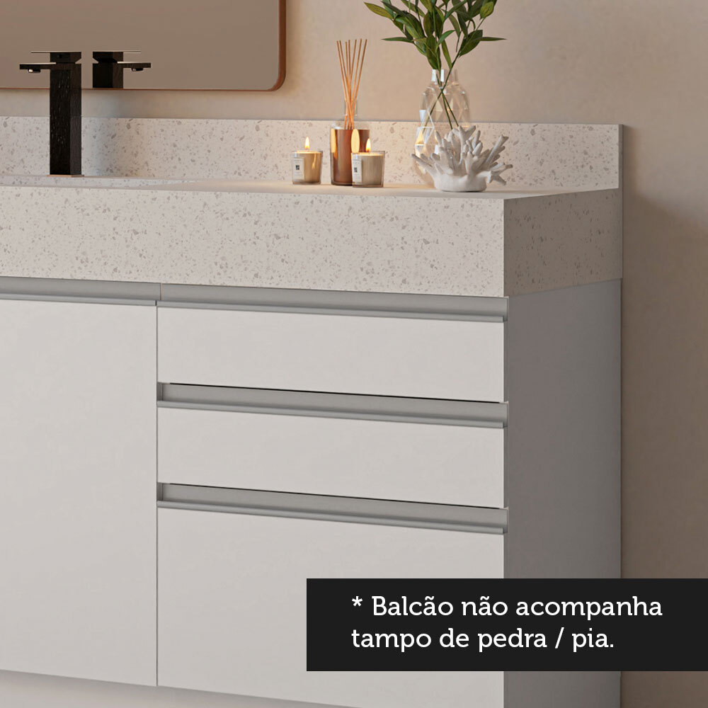 Mueble Modulo Para Baño Gabinete Lavabo Madesa 180cm BB