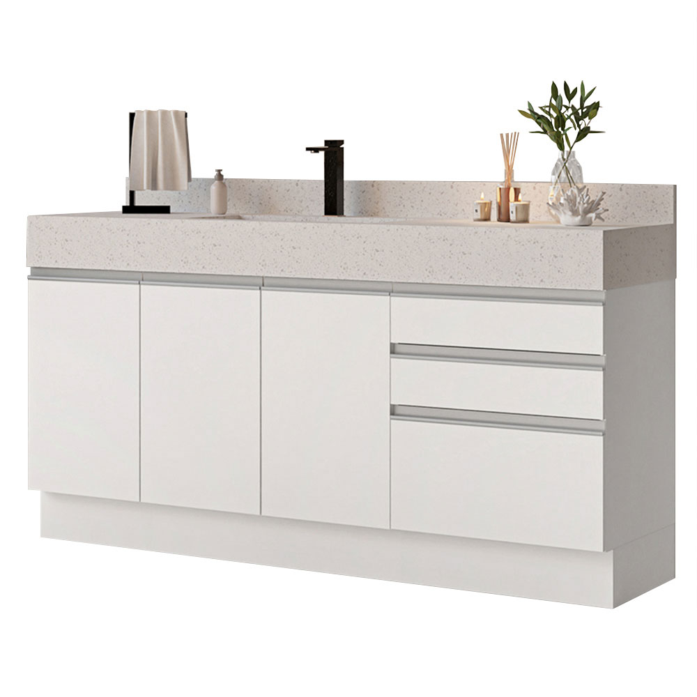 Mueble Modulo Para Baño Gabinete Lavabo Madesa 180cm BB