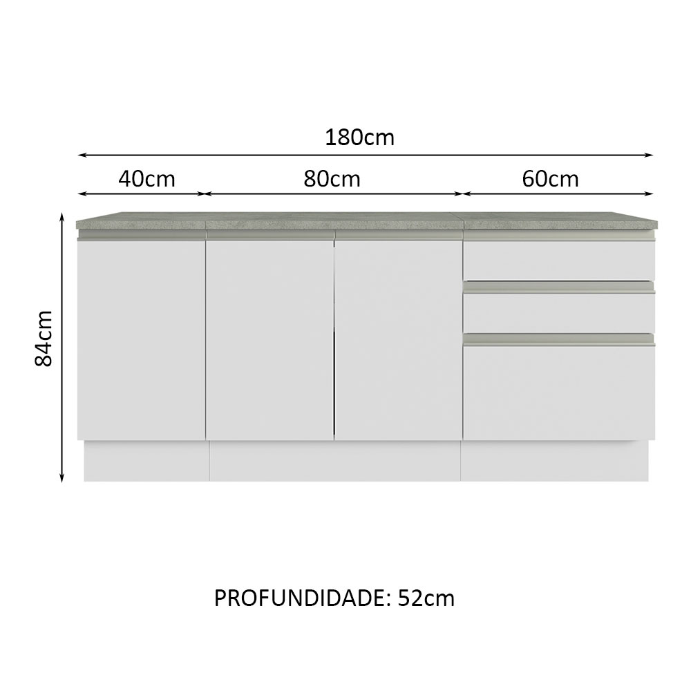 Mueble Modulo Para Baño Gabinete Lavabo Madesa 180cm BB