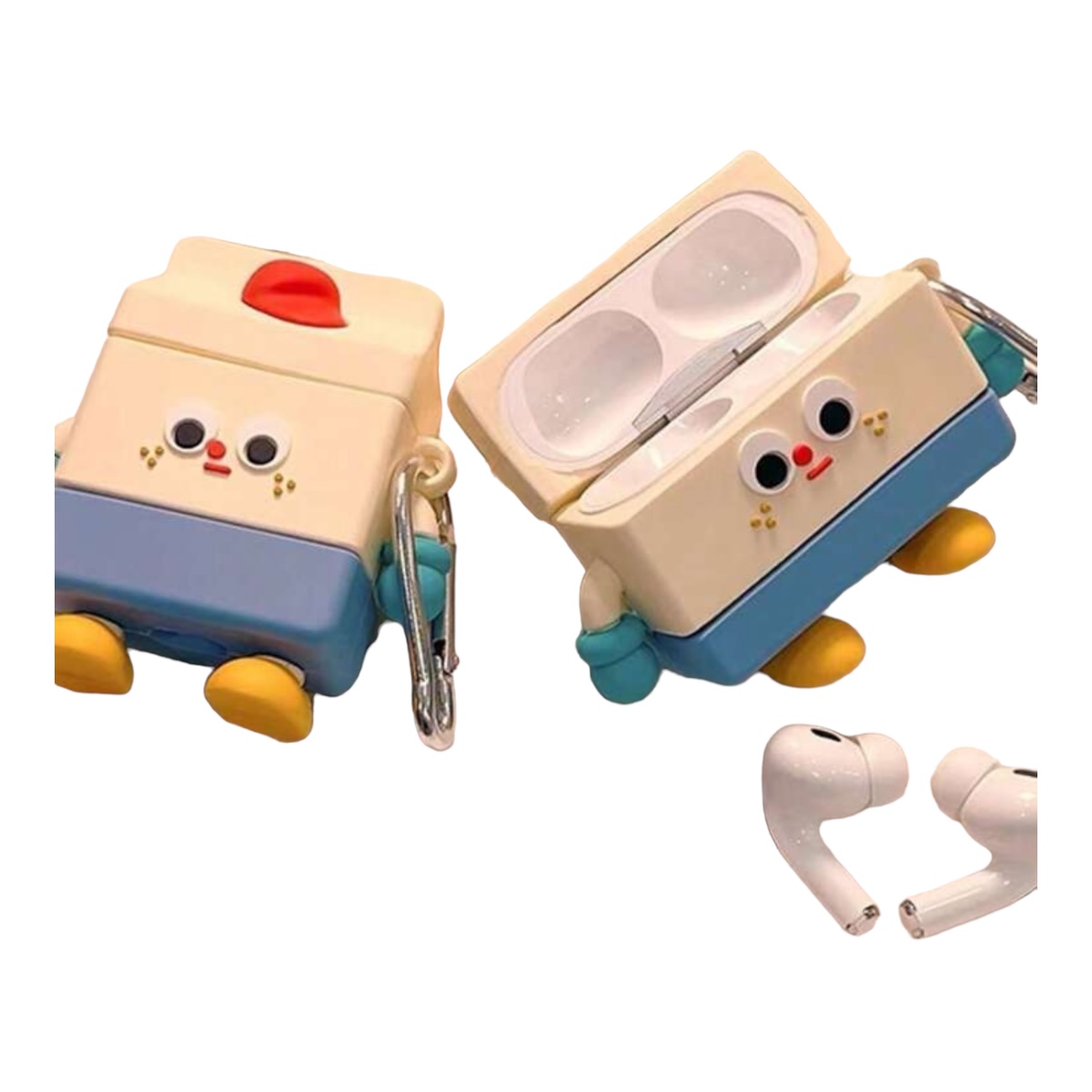 Carcasa Protectora Compatible Con AirPods Pro 2 da Generacion modelo Robot De Leche.