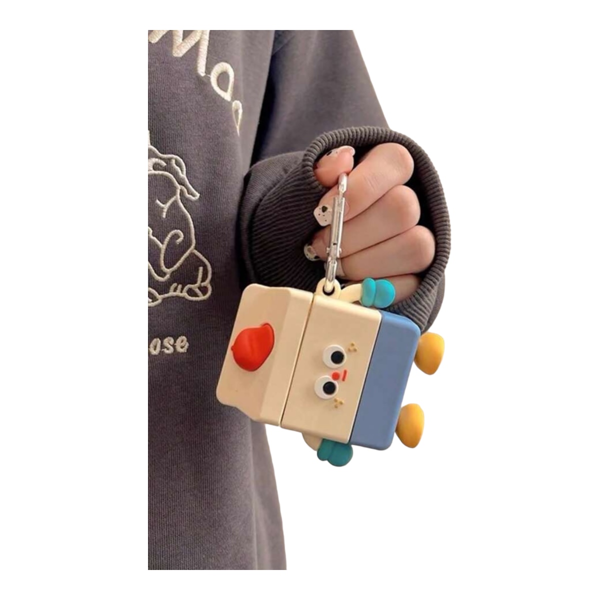 Carcasa Protectora Compatible Con AirPods Pro 2 da Generacion modelo Robot De Leche.