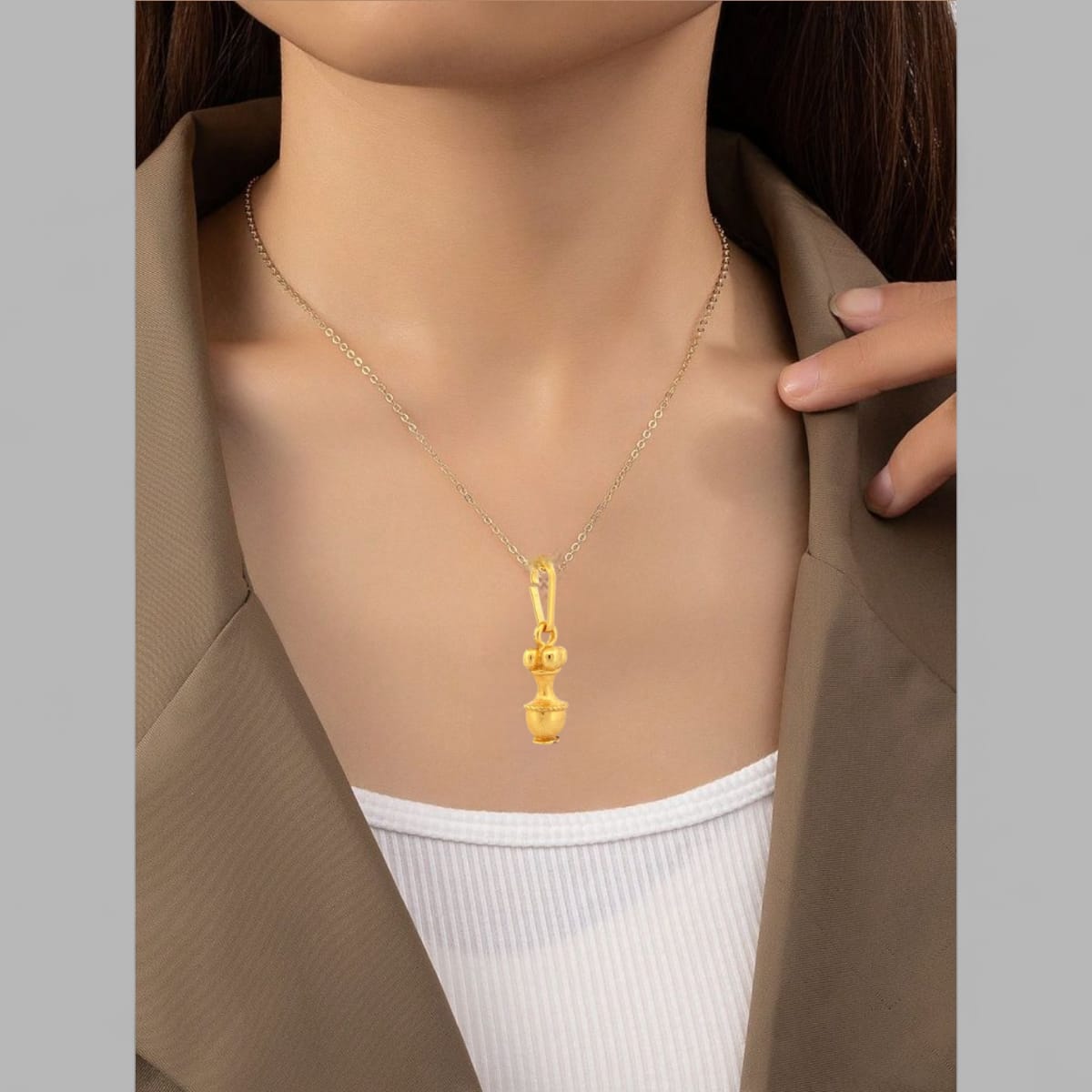 Dije Poporo Quimbaya Oro Precolombino Joyeria M De Leon.