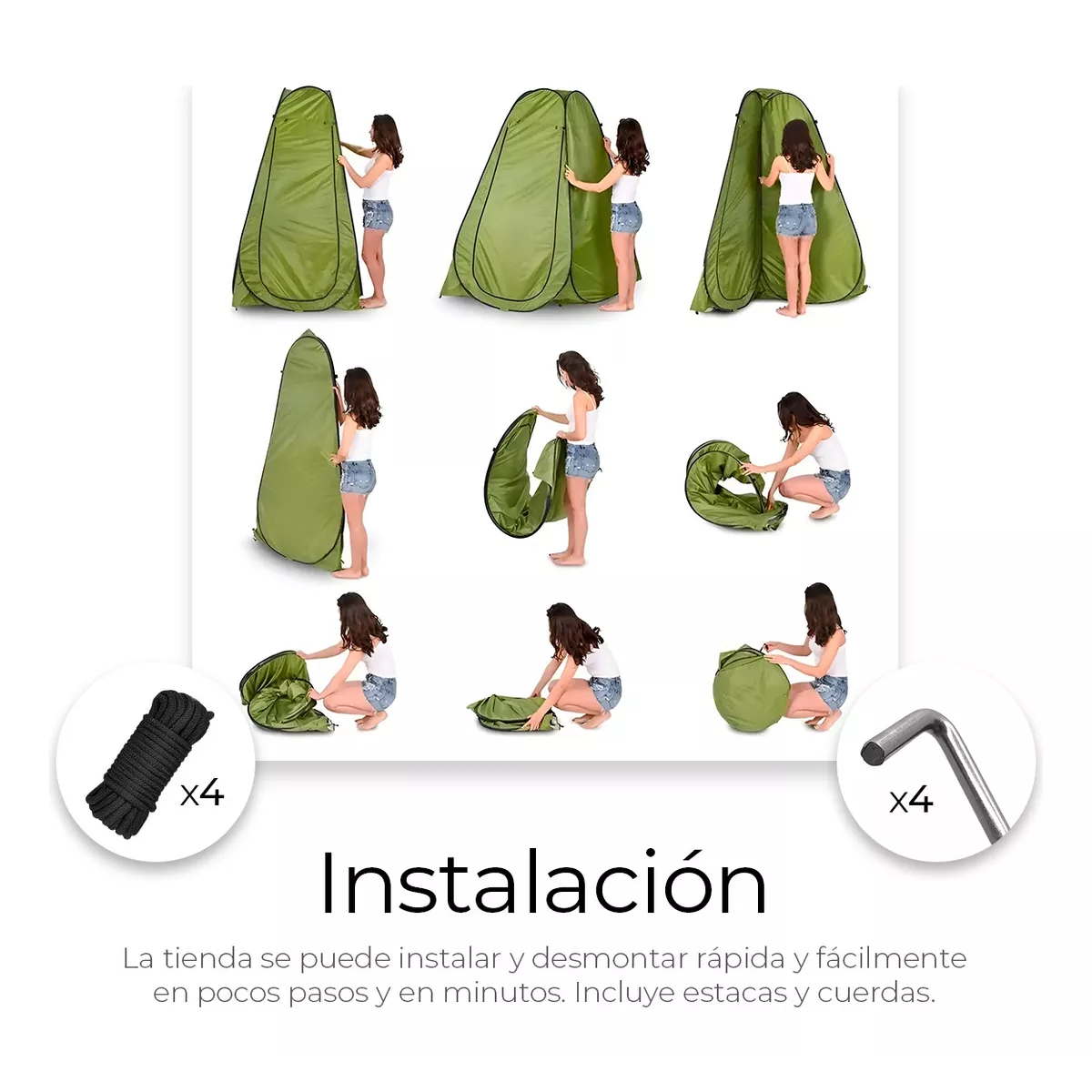 Casa De Campaña Privacidad Baño Portátil Ducha Cambiador.