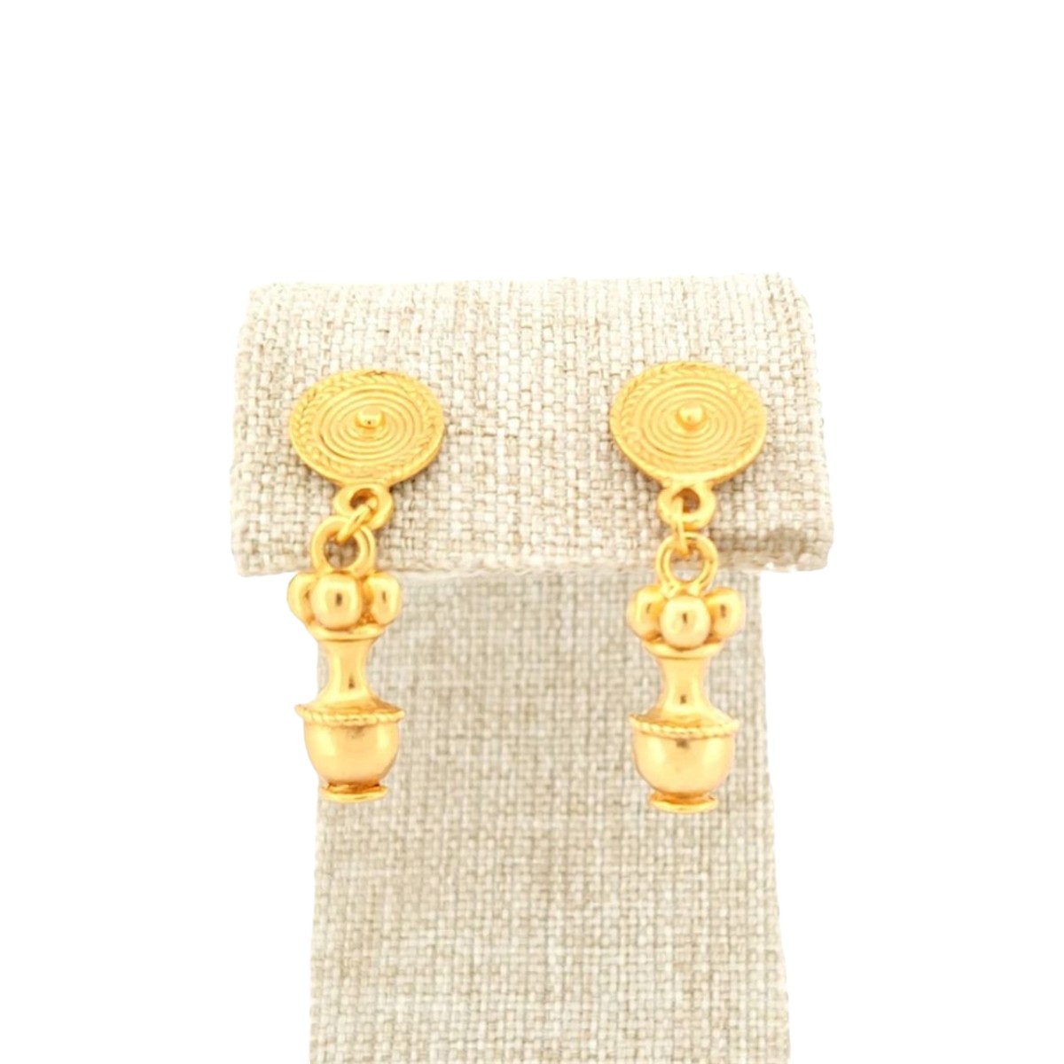 Arete Colgante Precolombino Poporo Quimbaya Joyeria M D Leon.