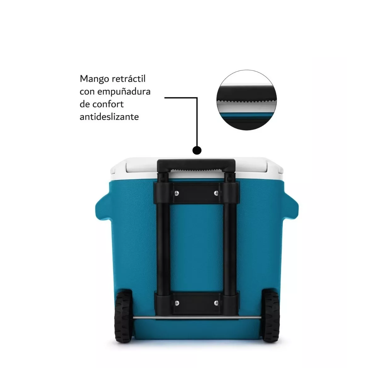 Hielera C/ruedas 28 Qt Coleman Azul Océano.