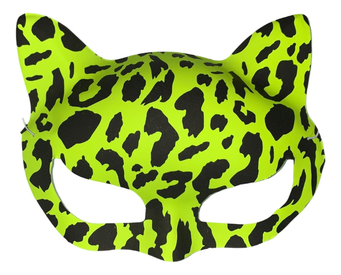 50 Antifaz Neon Animal Print Gato Fiesta Glow Oferta.