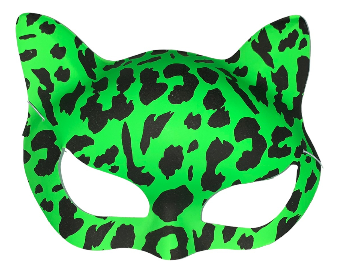 50 Antifaz Neon Animal Print Gato Fiesta Glow Oferta.