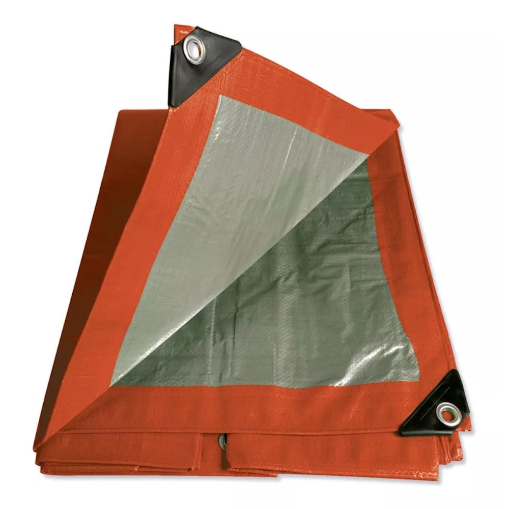 Lona Impermeable Polietileno 2 X 3 M Rojo Fondo Plata Foy.