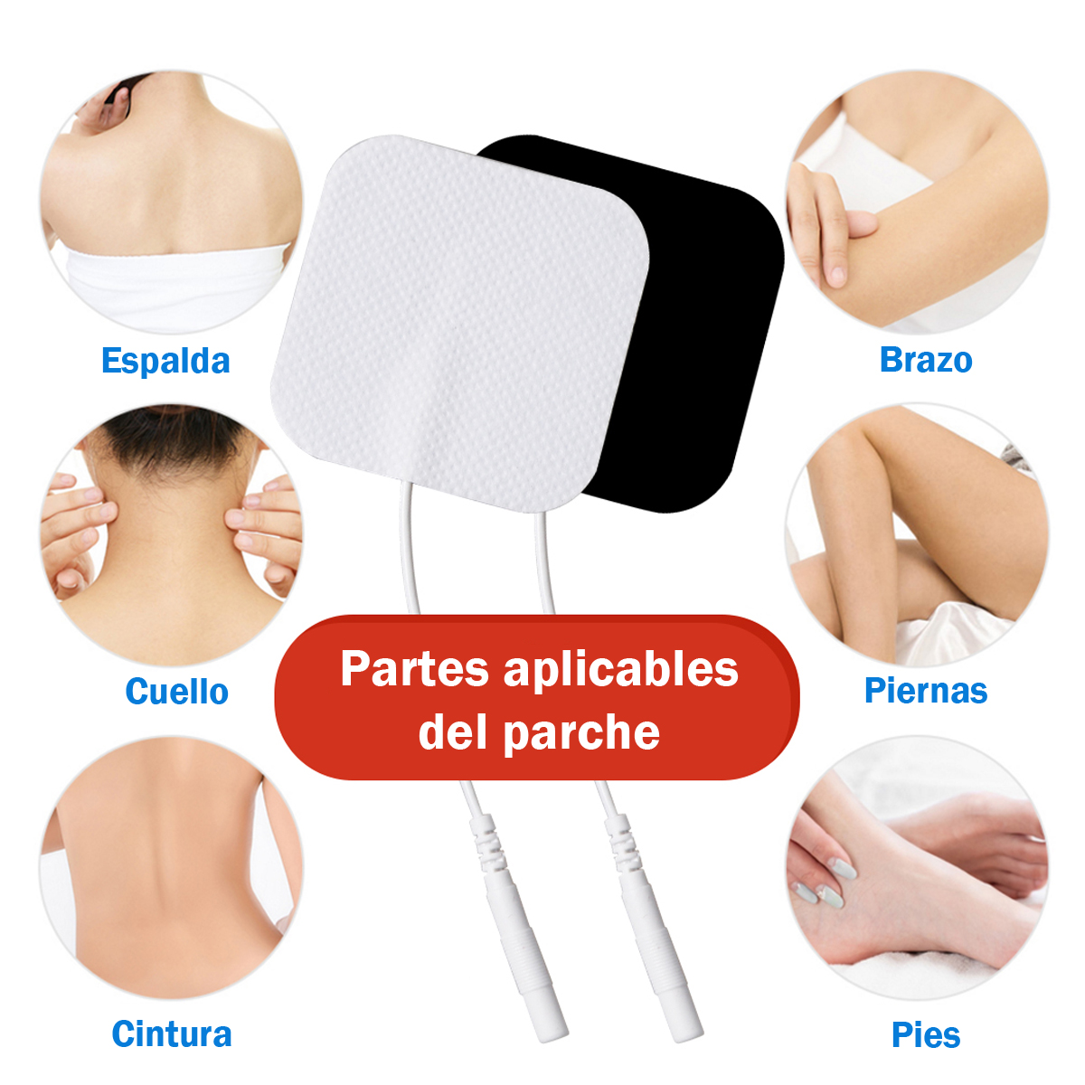 20 Electrodos Electro Estimulador Repuestos Gel Alta Calidad