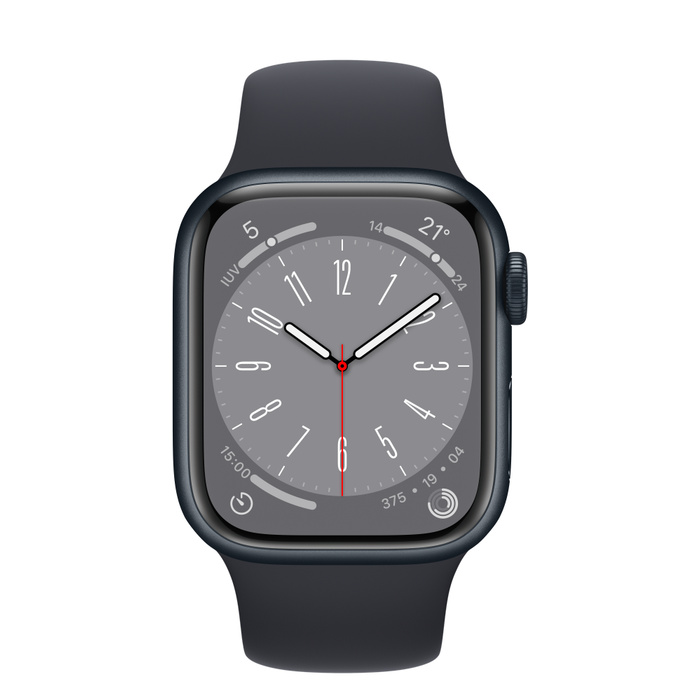  Smartwatch Apple Watch Series 8 Aluminio 45MM GPS Bluetooth Reacondicionado Negro