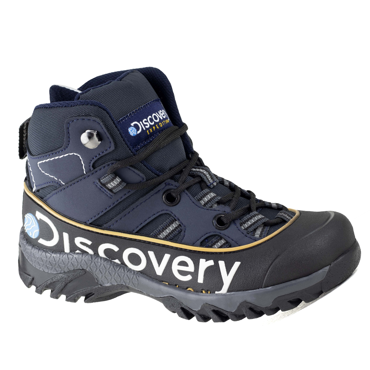 Botas Para Camping De Niño Discovery 11950 Azul Marino Outdoor.