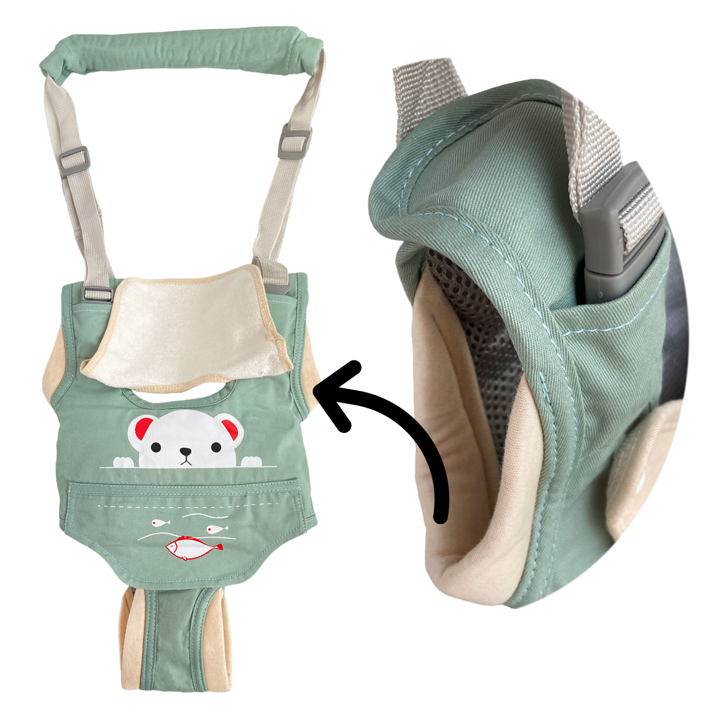 Arnés Pechera Entrenador Caminador Bebe Primeros Pasos