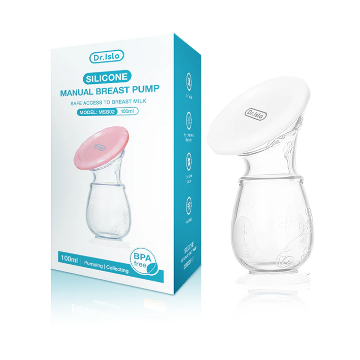 Extractor Y Recolector De Leche Dr Isla Manual Blanco.