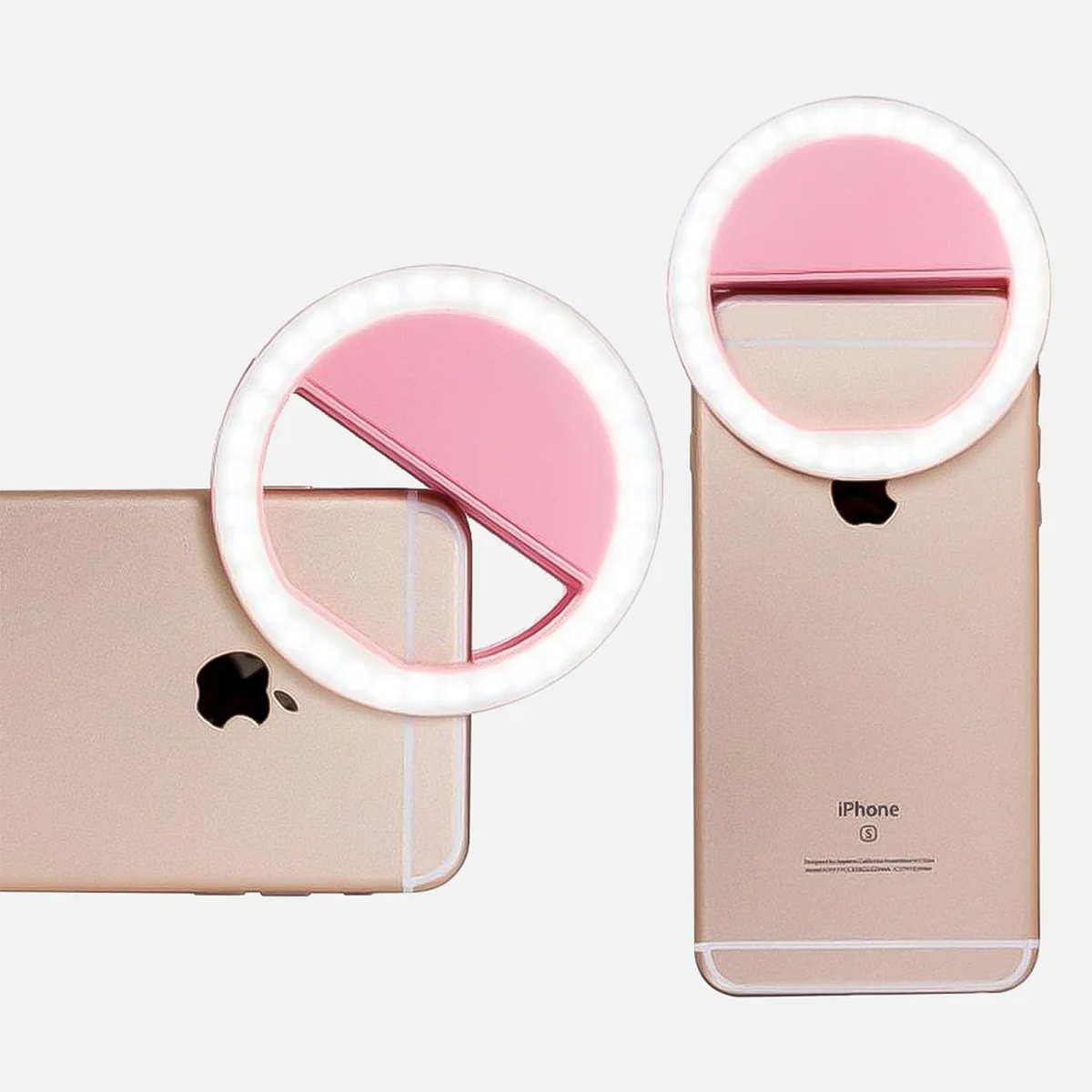 ARO DE LUZ LED PARA CELULAR REDONDO ROSA