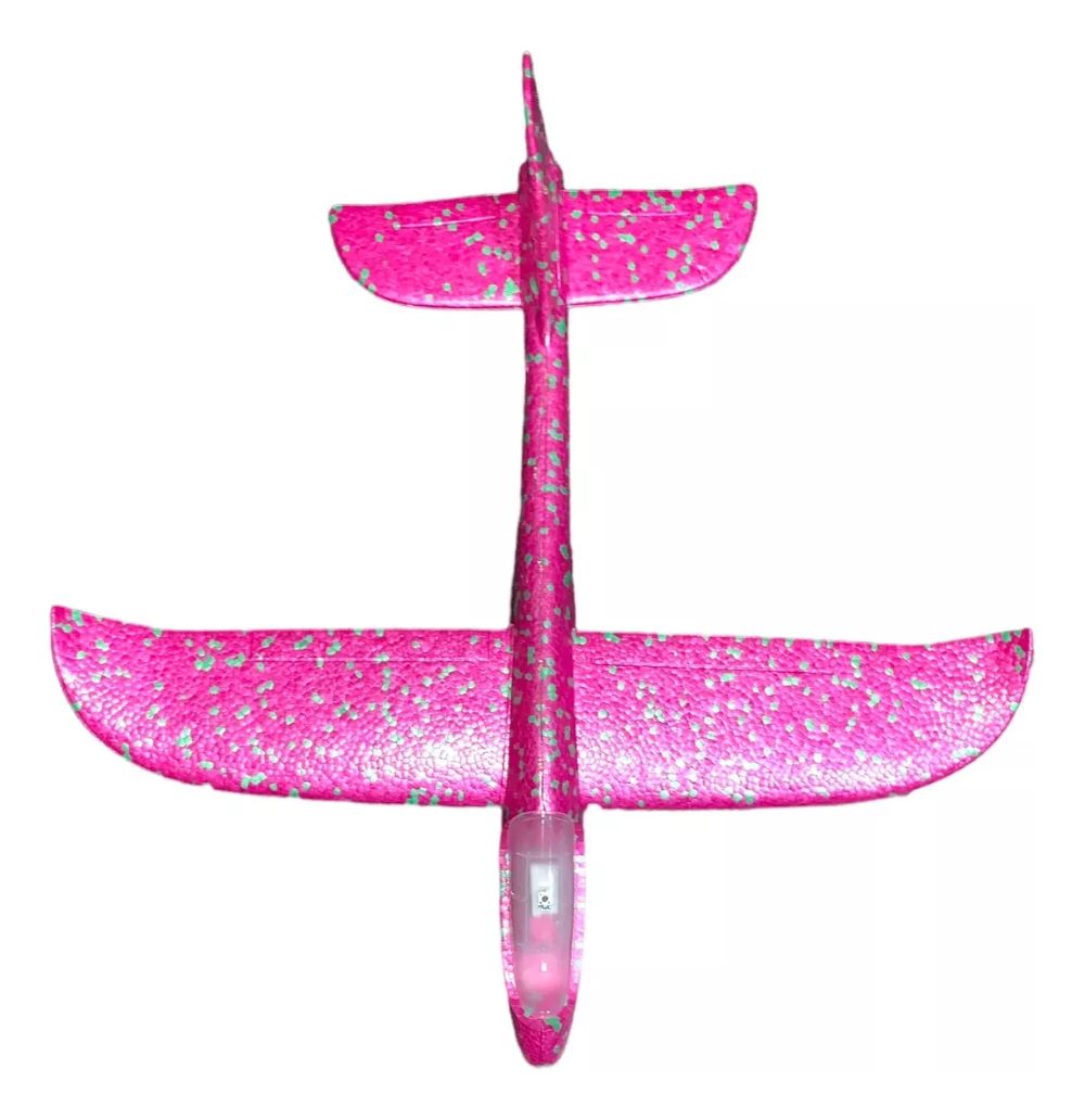 50 Avión Luz Led Unicel Juguete Planeador Colores.