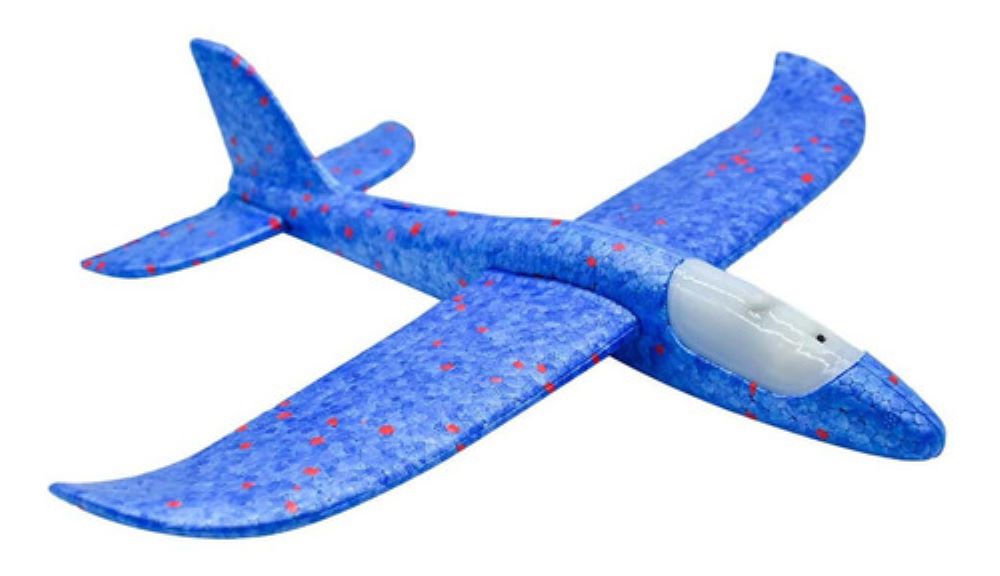 50 Avión Luz Led Unicel Juguete Planeador Colores.