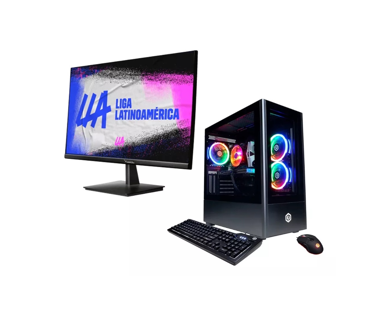 Gabinete Gamer Extreme Cyberpower + Monitor XZEAL Led 27 Pulgadas Full Hd 75 Hz, Procesador i7-12700F 16 Gb Ram,1 Tb Hdd + 500 Gb Ssd, Tarjeta Gráfica Rtx3060 Ti de 8 Gb  