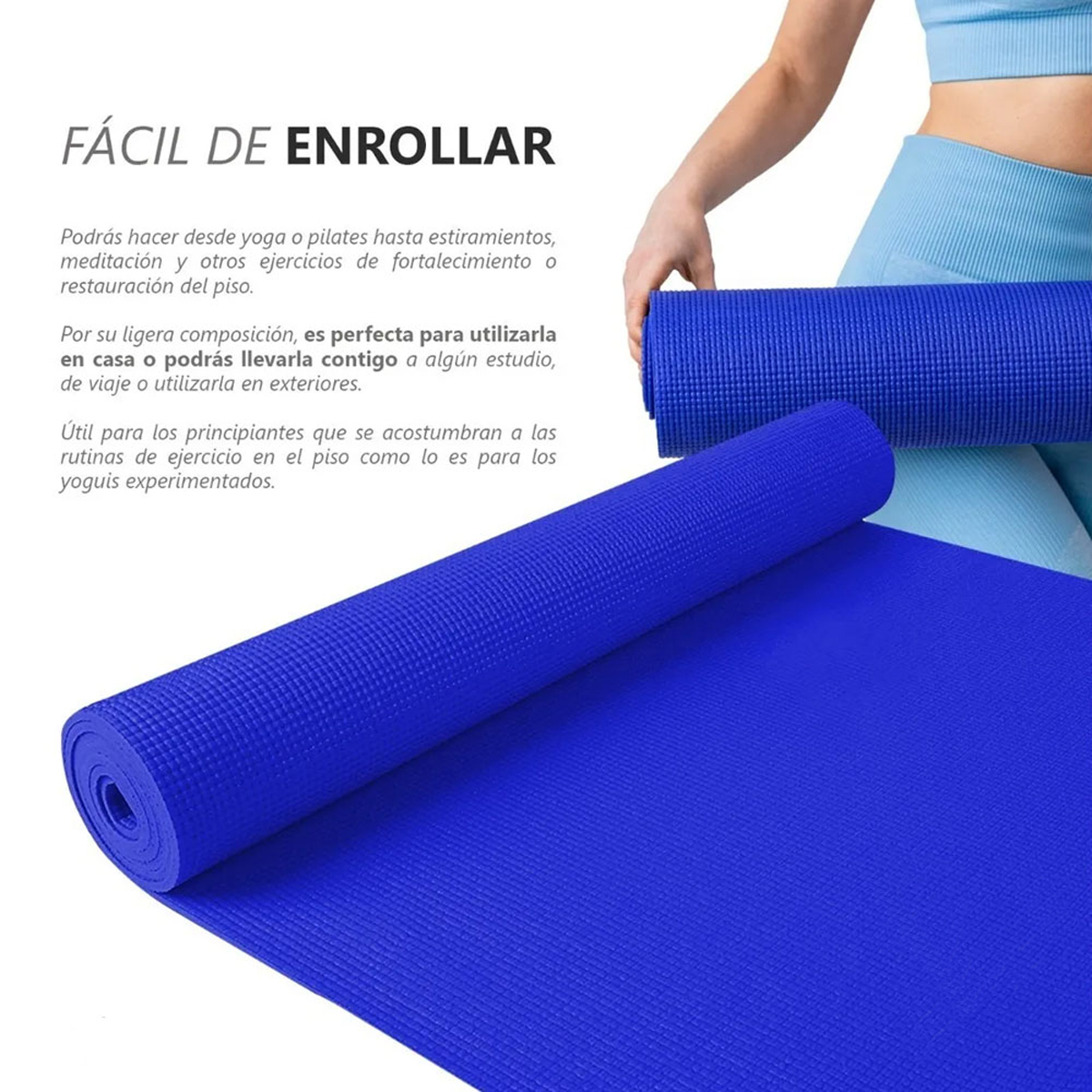 Tapete PortAtil Yoga Pilates Fitness Ejercicio RelajaciOn Multicolor