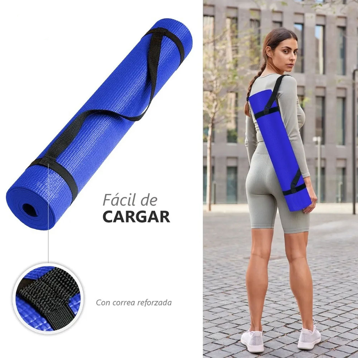 Tapete PortAtil Yoga Pilates Fitness Ejercicio RelajaciOn Multicolor