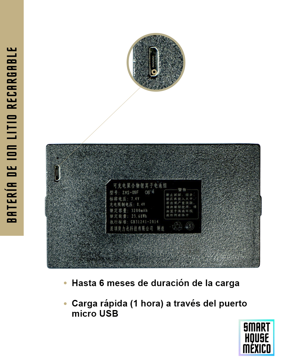 Cerradura Electrónica Wifi De Seguridad con Timbre y 5 Métodos de Apertura - Quantum (Oro Rosa)