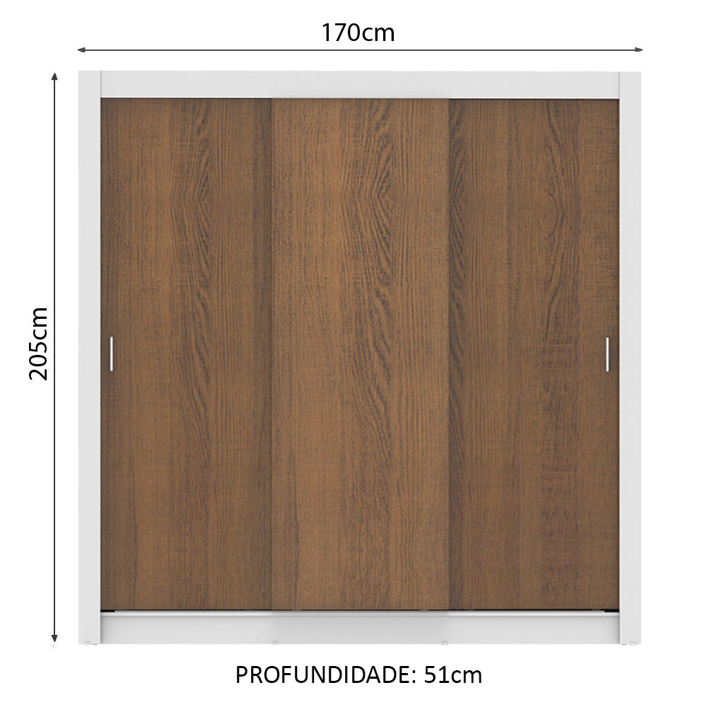 Ropero Closet Madesa 3 Puertas BM