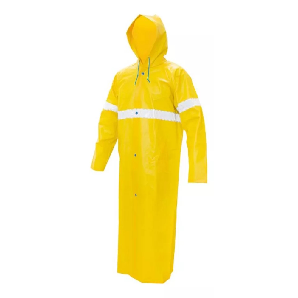 Gabardina Impermeable Con Reflejante Térmico Urrea Amarillo Talla M.