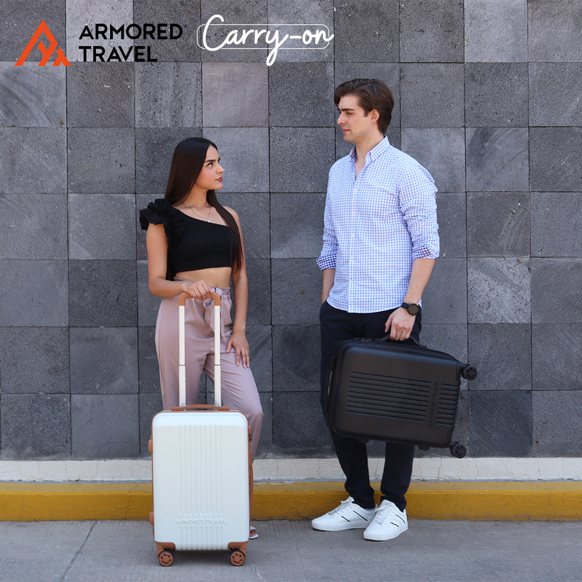 Maleta de viaje Carry On de mano cabina 20 pulgadas 10 kg ABS doble calibre candado de alta seguridad TSA LOCK Stone Armored Travel.