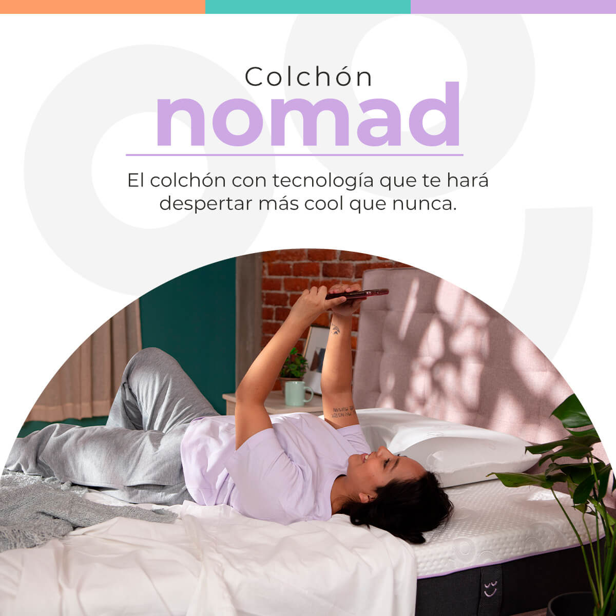 Colchón En Caja Queen Size Roomi Nomad Confort Firme, Memory Foam.