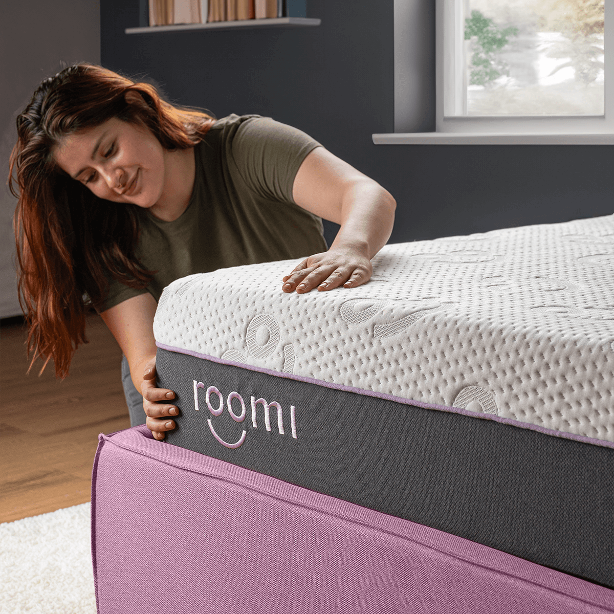 Colchón En Caja Queen Size Roomi Nomad Confort Firme, Memory Foam.