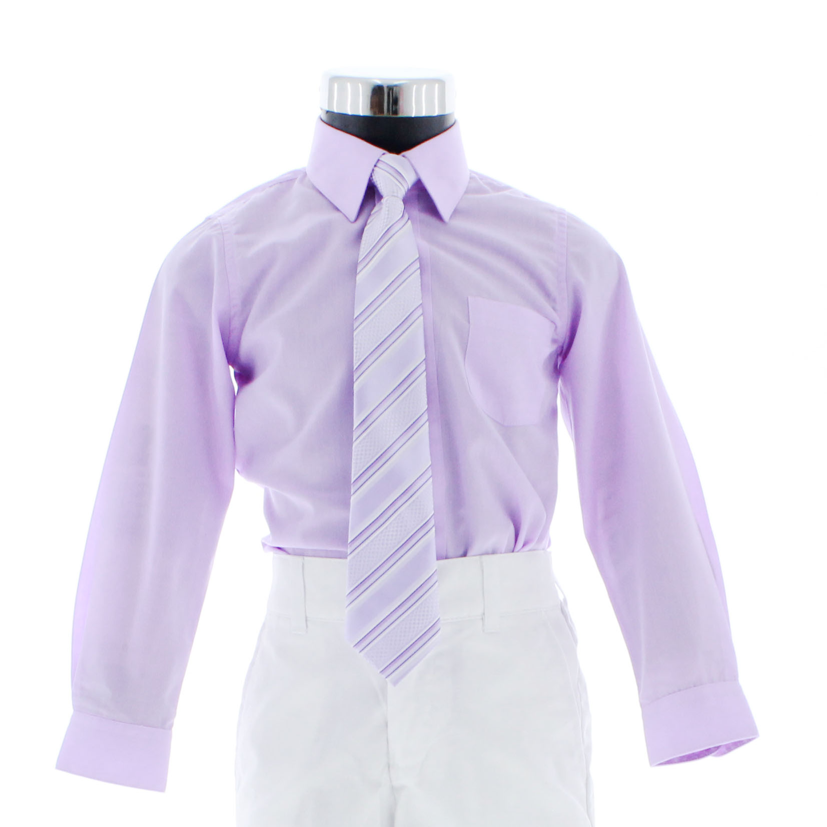 Camisa Lila De Vestir Para Niño Manga Larga 3587 2-18 Años.