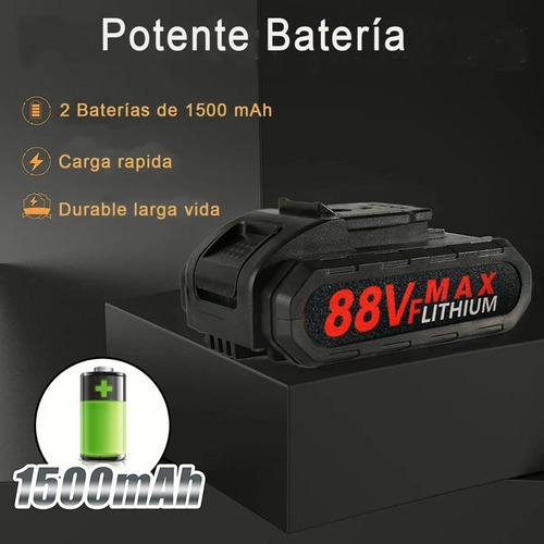Taladro De Alto Impacto Sin Cable Con 2 Baterías De Litio.