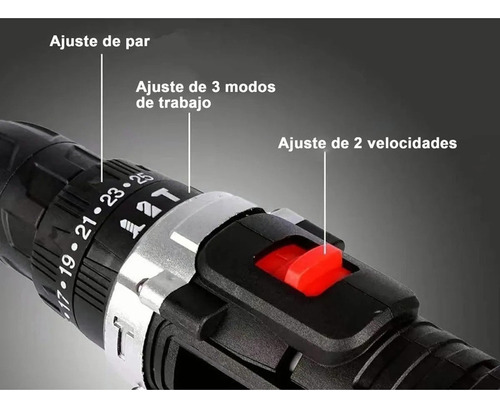 Taladro De Alto Impacto Sin Cable Con 2 Baterías De Litio.