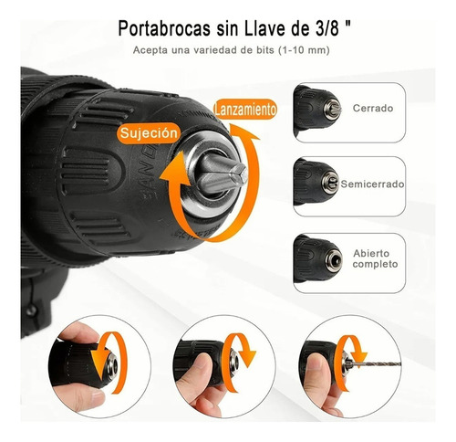 Taladro De Alto Impacto Sin Cable Con 2 Baterías De Litio.