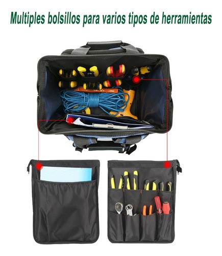 Maleta De Herramientas Gran Capacidad Mochila Organizador.