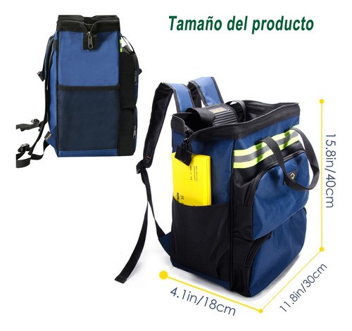 Maleta De Herramientas Gran Capacidad Mochila Organizador.