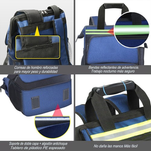 Maleta De Herramientas Gran Capacidad Mochila Organizador.
