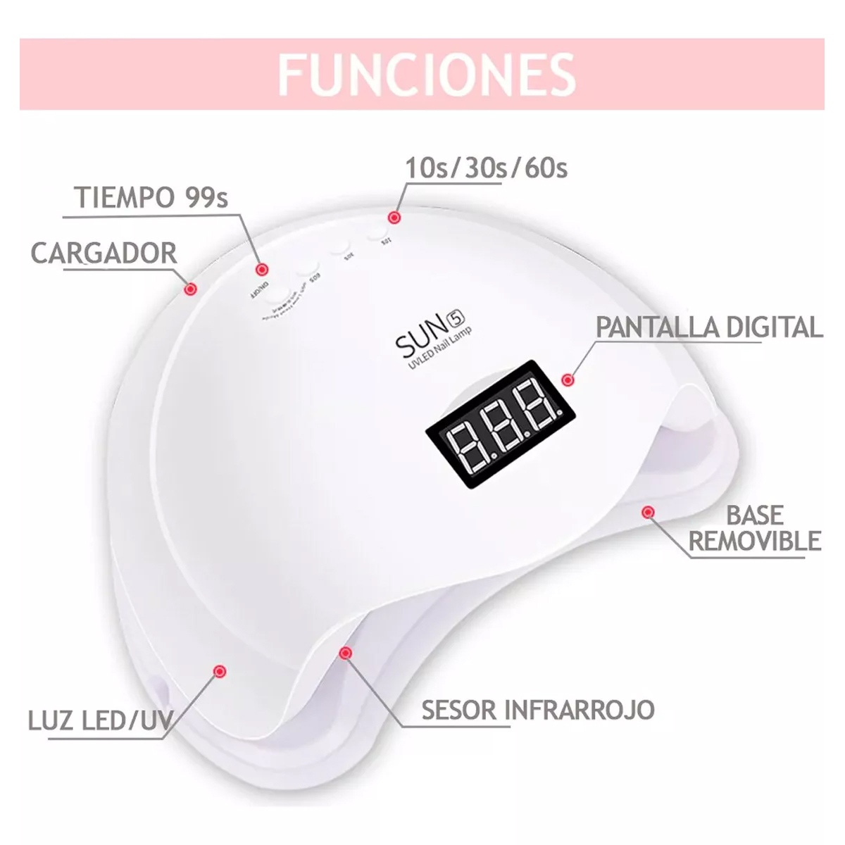 LAMPARA SECADORA DE UÑAS UV