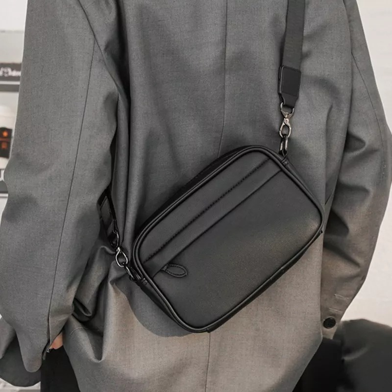 Bandolera De Cuero Para Hombre Bolso Crossbody Lujo Moderno.
