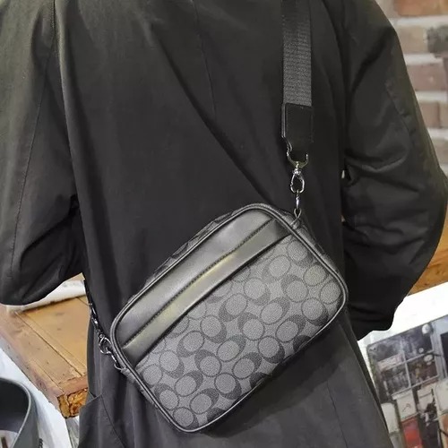 Bandolera De Cuero Para Hombre Bolso Crossbody Lujo Moderno.