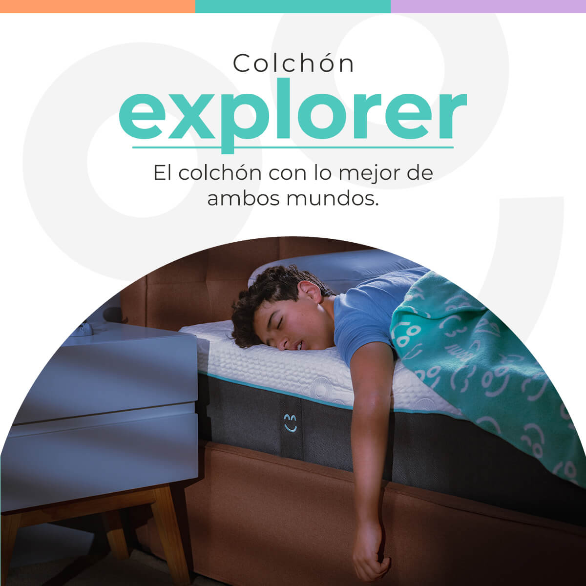 Colchón en Caja Matrimonial Roomi Explorer, Tecnología Hybrid, Confort Medio.
