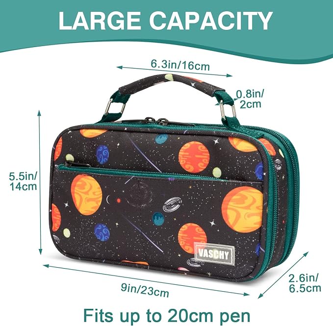 Estuche Grande, VASCHY Estuche para Lápices Portalápices Lápiz Organizador Oficina Papelería Bolsa Grande para Bolígrafos para Niños Adultos, Espacio.