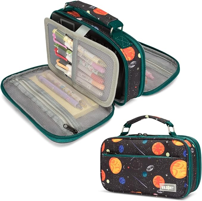 Estuche Grande, VASCHY Estuche para Lápices Portalápices Lápiz Organizador Oficina Papelería Bolsa Grande para Bolígrafos para Niños Adultos, Espacio.