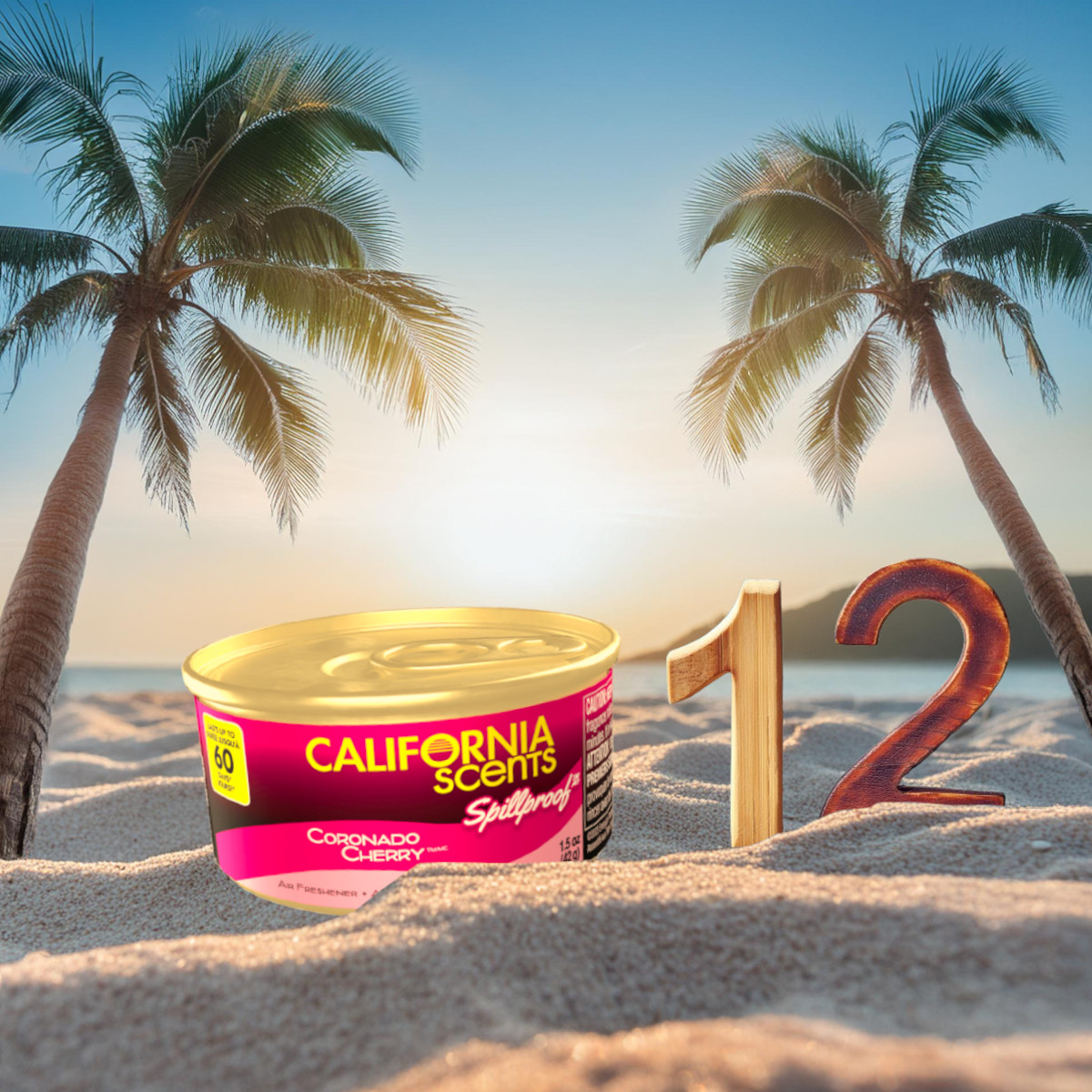 12 Pack Aromatizante Auto California Scents Cherry corcho 60 días.