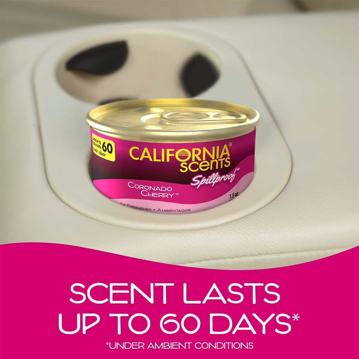 12 Pack Aromatizante Auto California Scents Cherry corcho 60 días.