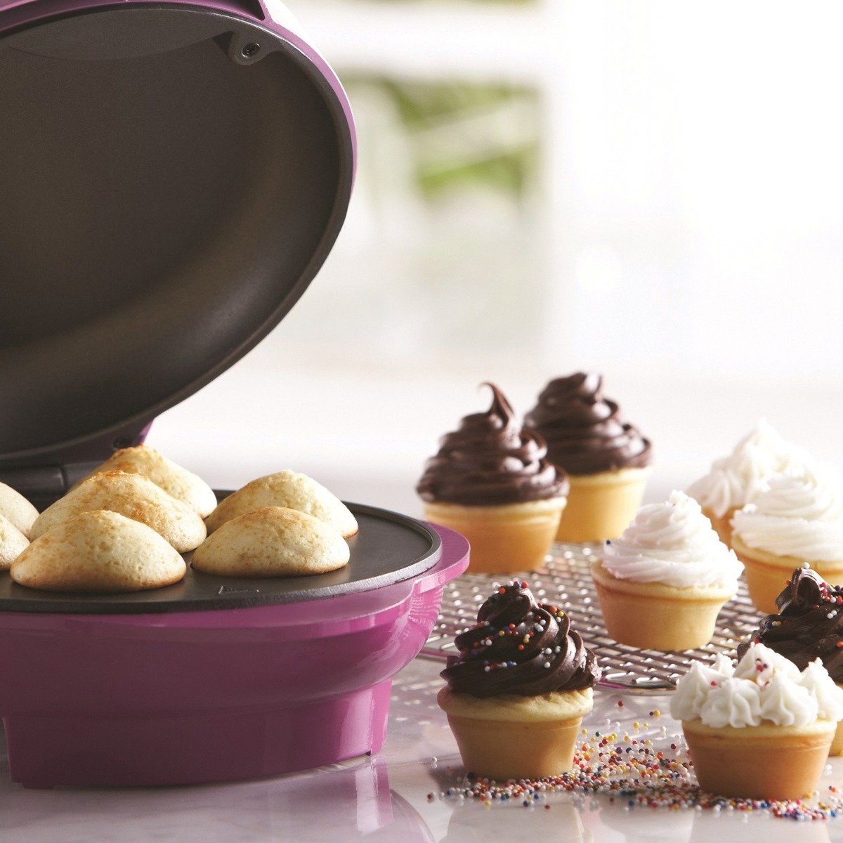 Máquina Para Cupcakes Maker Magdalenas 7 Unidades Antiadherente