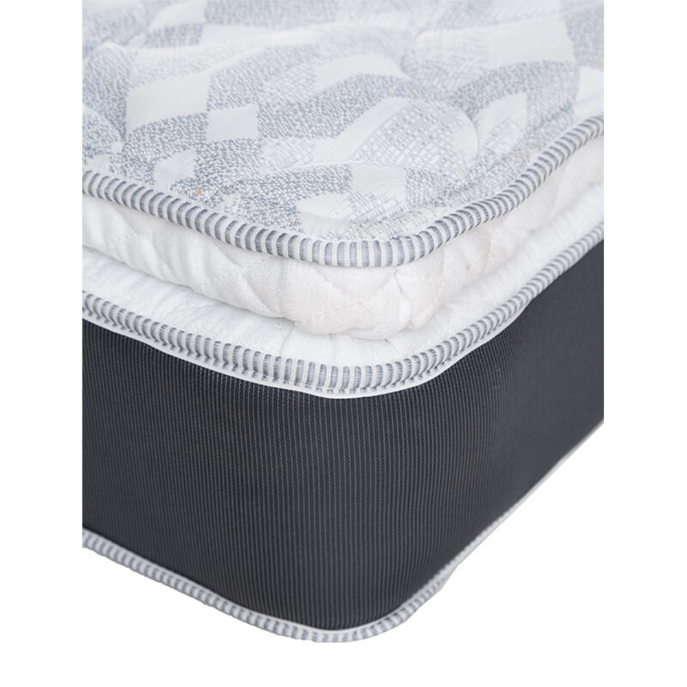 Colchón Matrimonial Spring Air Marte con Cabecera Dicasa Milan Quantum Gris.