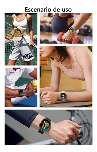 ChiBear CB-39 Reloj Inteligente Hombre Smartwatch Mujer Deporte Bt Llamada Color De La Correa Negro.