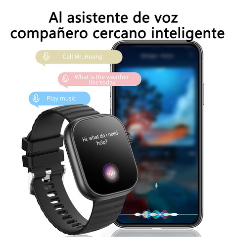 ChiBear CB-39 Reloj Inteligente Hombre Smartwatch Mujer Deporte Bt Llamada Color De La Correa Negro.