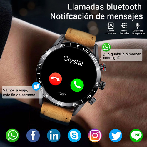 Lige Reloj Inteligente Para Hombre Smartwatch Bluetooth Depo.
