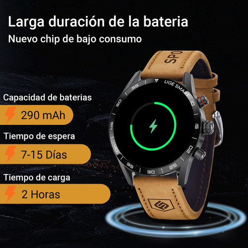 Lige Reloj Inteligente Para Hombre Smartwatch Bluetooth Depo.